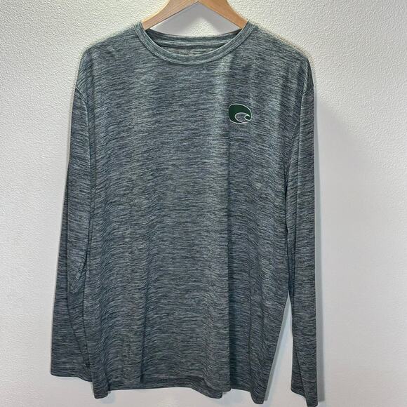 Costa Del Mar Performance Fishing Shirt Mens XL Gray Heather Long Sleeve UPF Tee - Picture 1 of 4